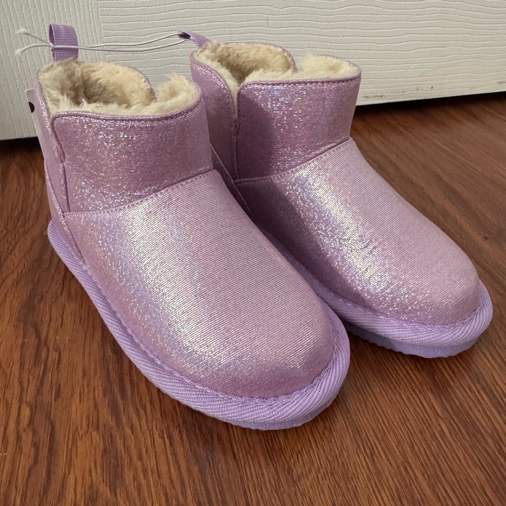 NEW Harper Canyon Lavender Glitter  Ankle Boots Toddler Size 10